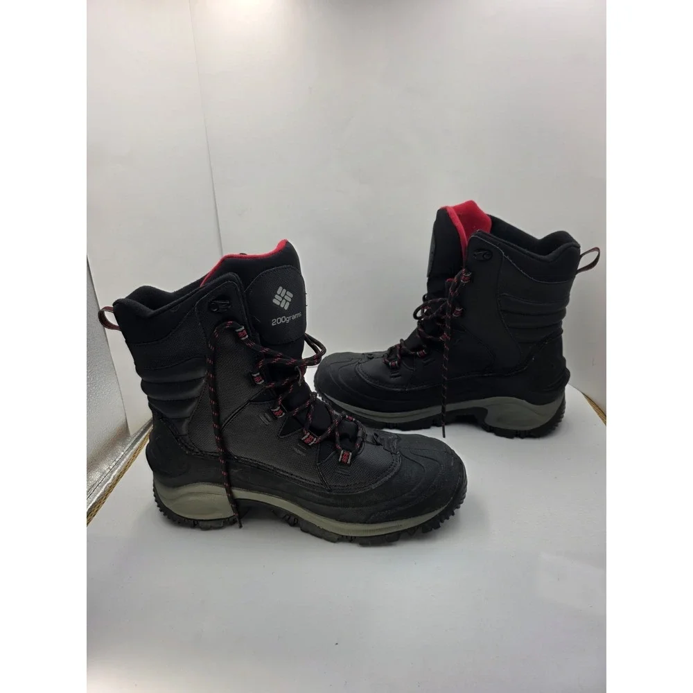 Columbia Bugaboot III Snow Boots Mens 12 Waterproof 200g Insulated Black Red